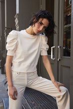 Load image into Gallery viewer, The Just Enough Puff Short Sleeve Sweatshirt in Cream